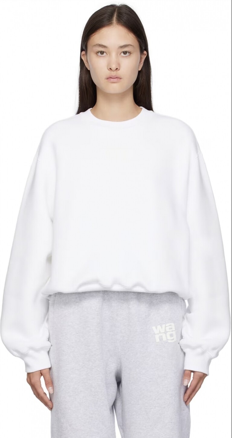 White Bonded Sweater ALEXANDERWANG.T